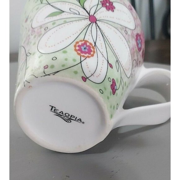 Teaopia Ceramic Teacup And Serving Plate Matched Set Spring Floral - Picture 10 of 10